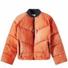 Cole Buxton Men's Silk Insulated Bomber Jacket in Orange
