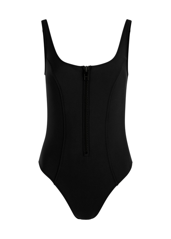 Photo: Lisa Marie Fernandez Jasmine Maillot Neoprene Swimsuit Black