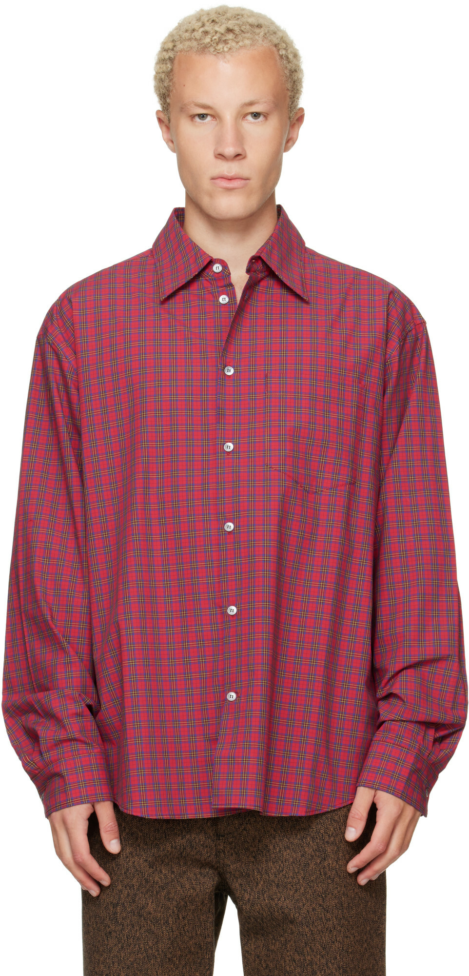 Marni Red Check Shirt