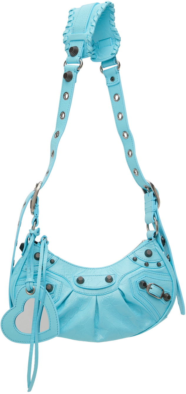 トートバッグ BALENCIAGA Light blue leather Le Cagole XS shoulder bag Balenciaga Le Cagole XS Shoulder Bag | Blue | FARFETCH JO