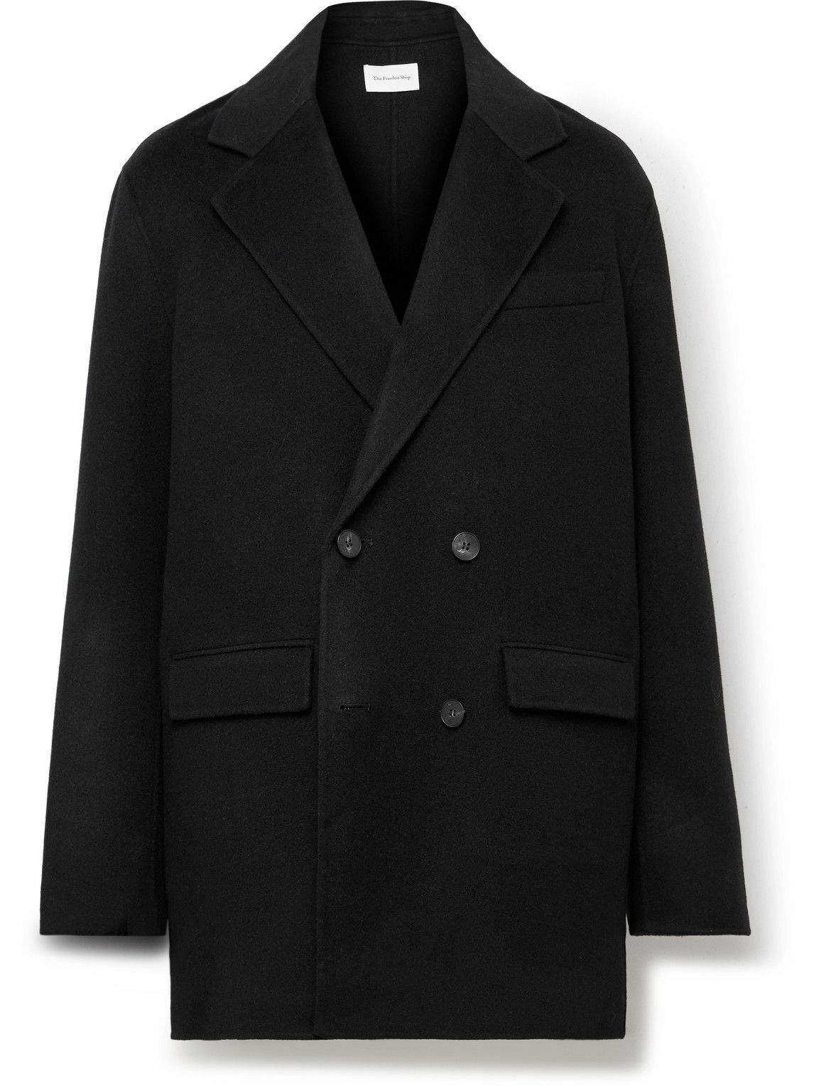 The Frankie Shop - Harry Oversized Wool-Blend Felt Coat - Black