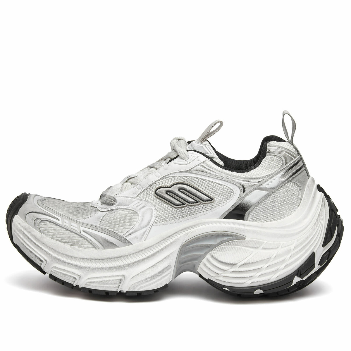Balenciaga Gray and White Athletic Shoes Balenciaga Men main image 2