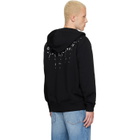 Givenchy Black Zipped Photographic Negative Print Hoodie