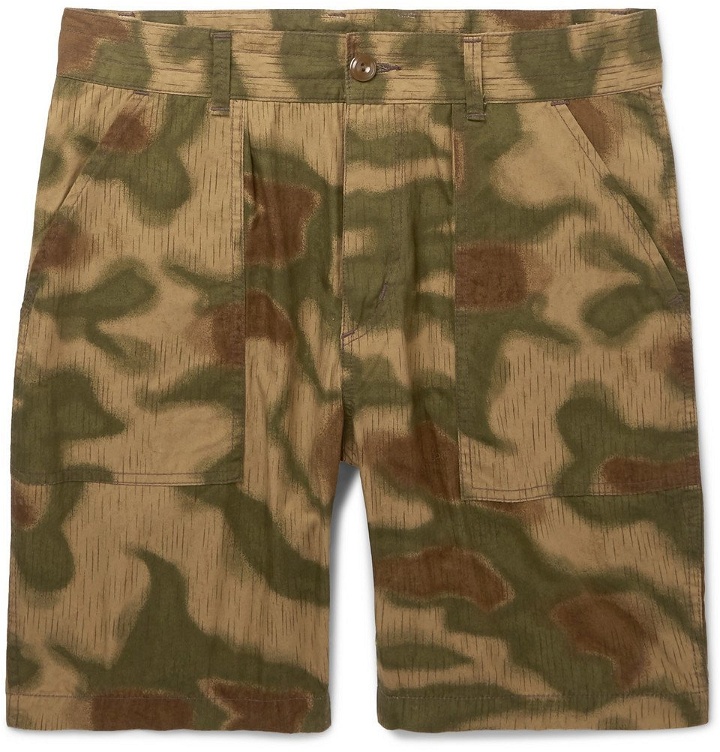 Photo: Neighborhood - Baker Slim-Fit Camouflage-Print Cotton Shorts - Men - Green