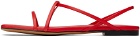 Proenza Schouler Red Square Flat Strappy Sandals