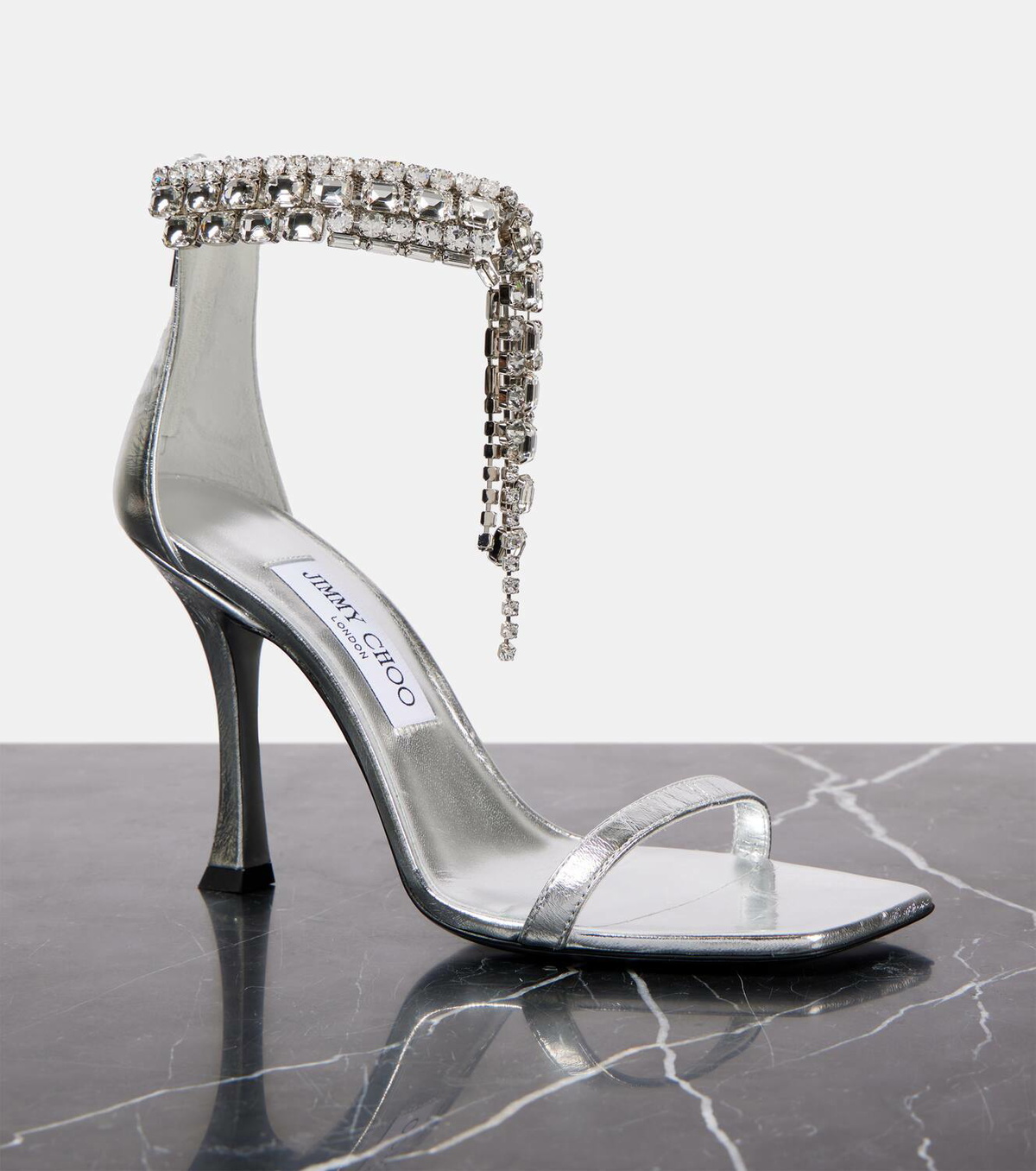 Jimmy Choo Verity 100 embellished leather sandals Jimmy Choo