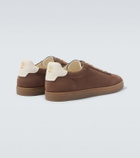 Brunello Cucinelli Leather-trimmed suede sneakers