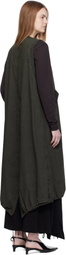 Y's Khaki Fishtail Midi Dress