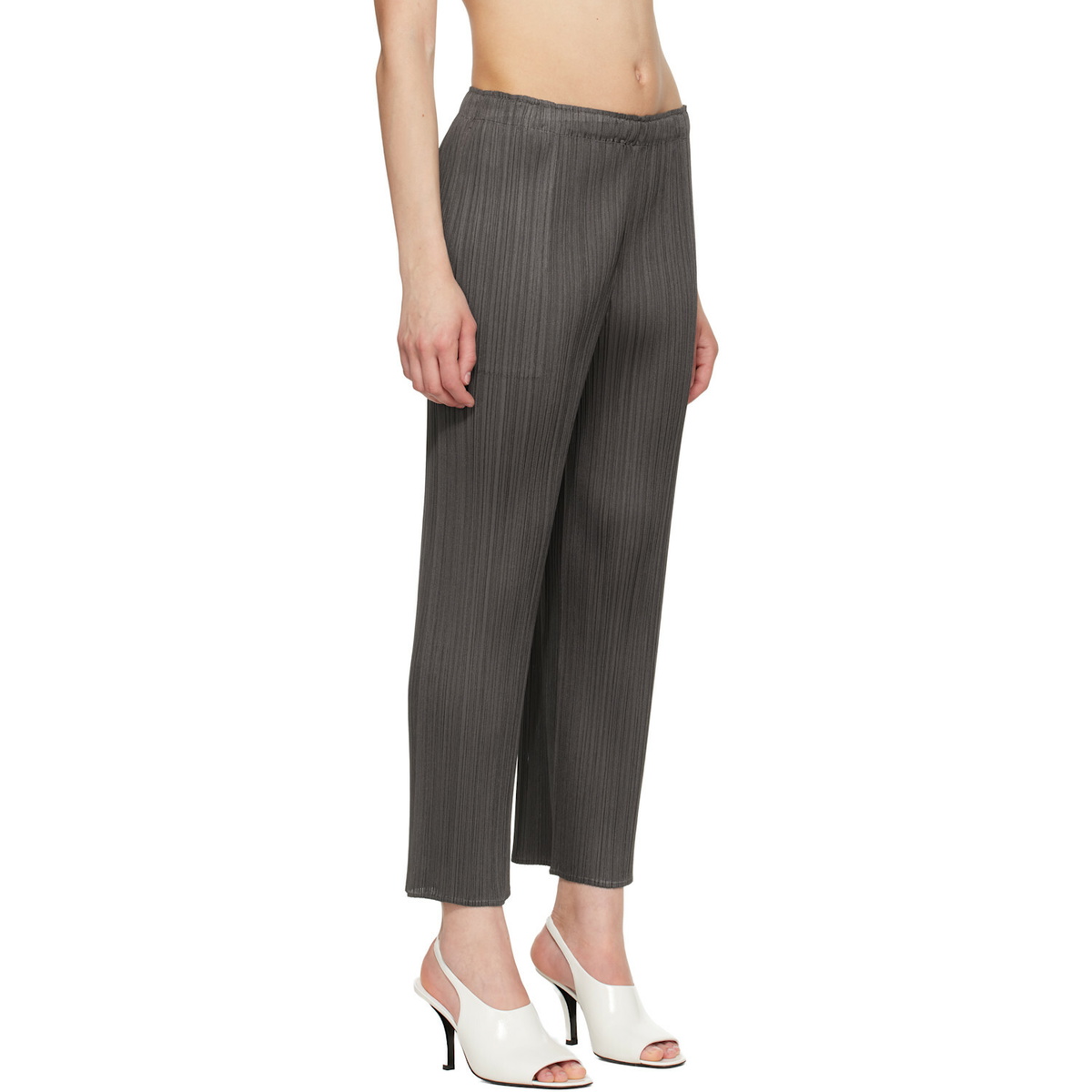 PLEATS PLEASE ISSEY MIYAKE Gray Monthly Colors June Trousers