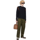 Loewe Khaki Pleated Chino Trousers