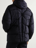 Stone Island - Logo-Appliquéd Quilted Crinkled-Shell Hooded Down Jacket - Blue