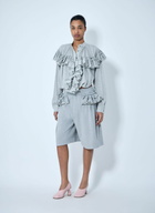 Dries Van Noten Knit Shorts with Frayed Pocket Details