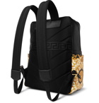 Versace - Printed Full-Grain Leather Backpack - Men - Black