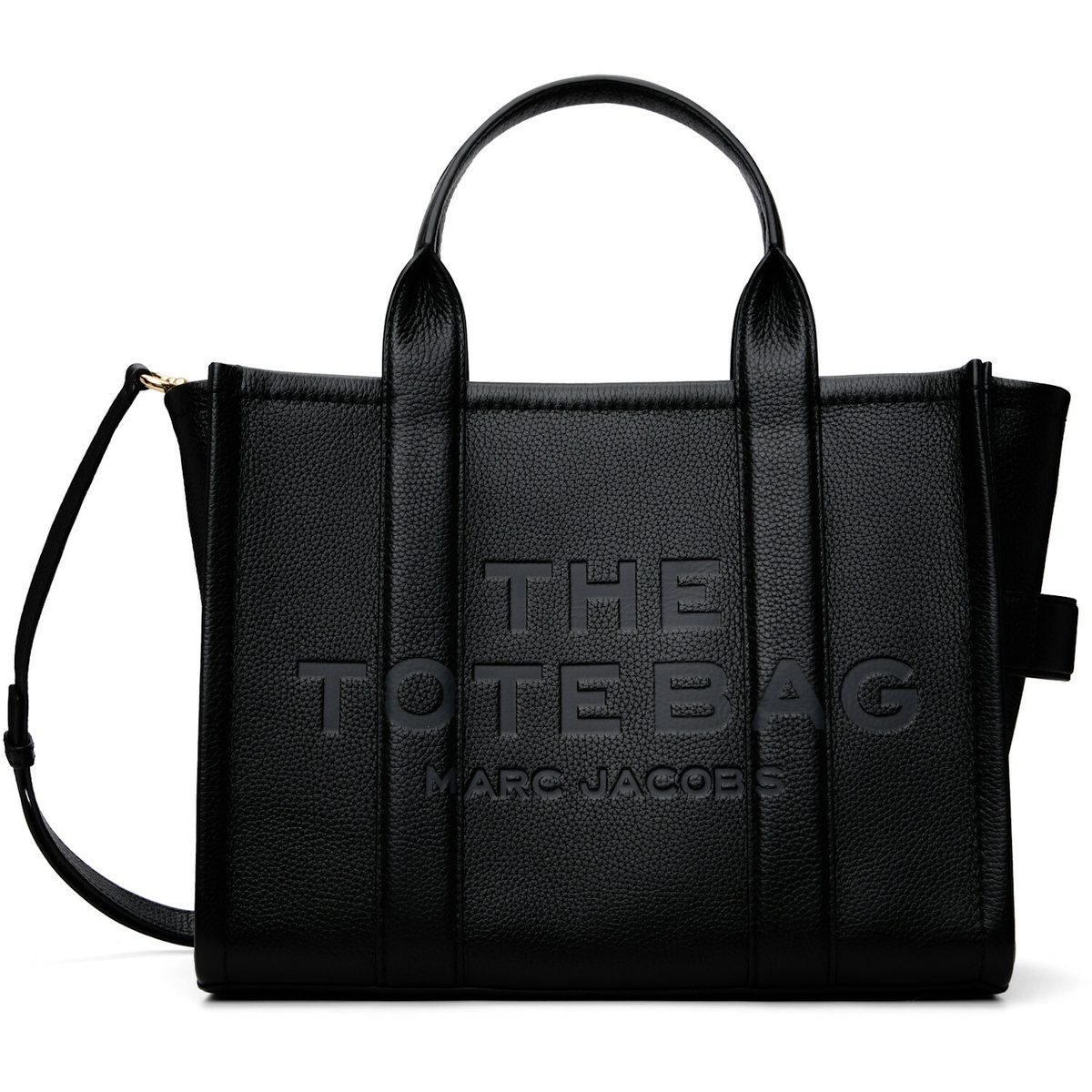 Marc Jacobs Black 'The Leather Medium' Tote