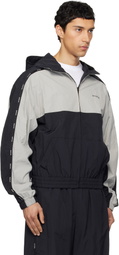 We11done Black & Gray Logo Tape Track Jacket