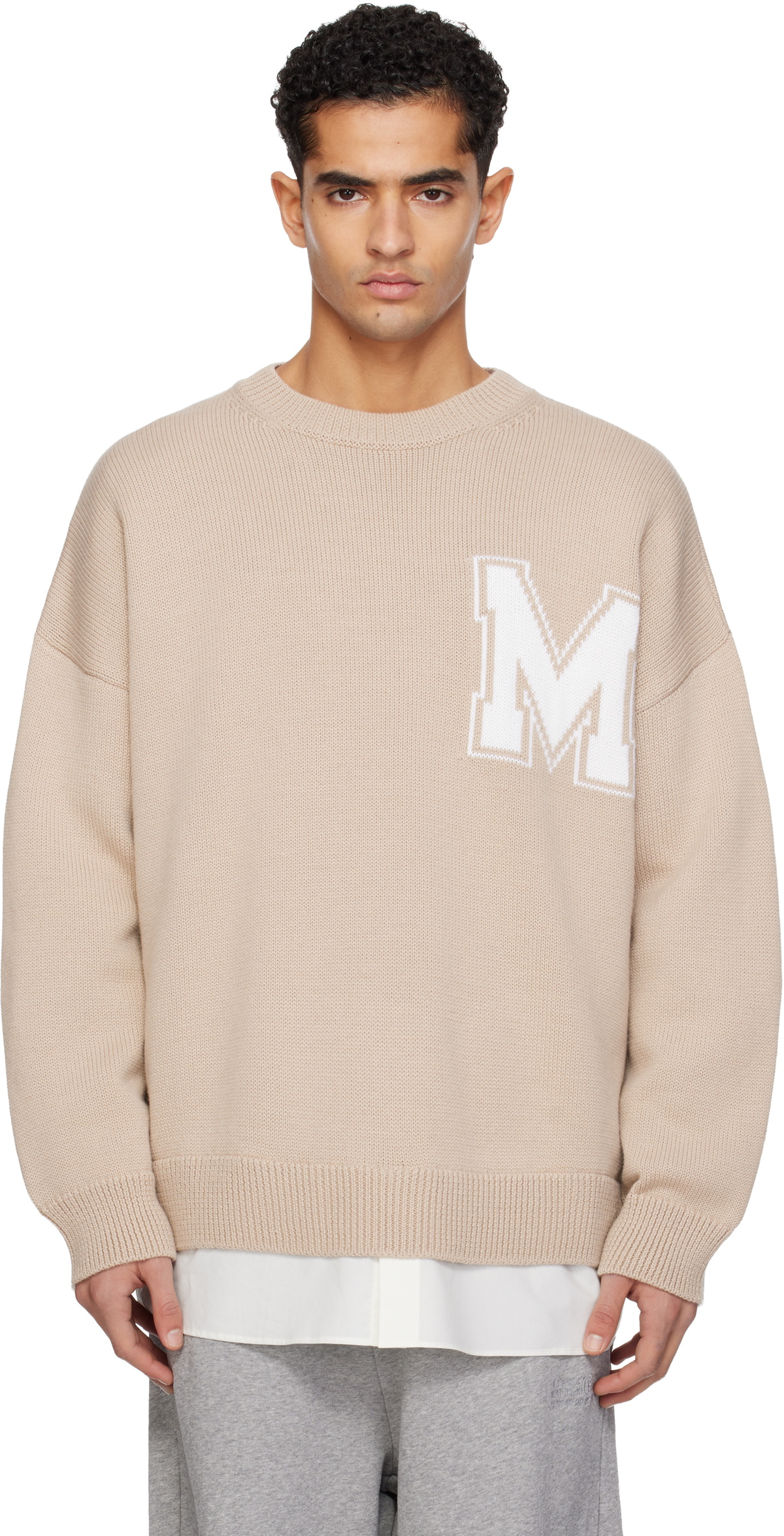 MM6 Maison Margiela Off-White Wool Sweater MM6 Maison Margiela