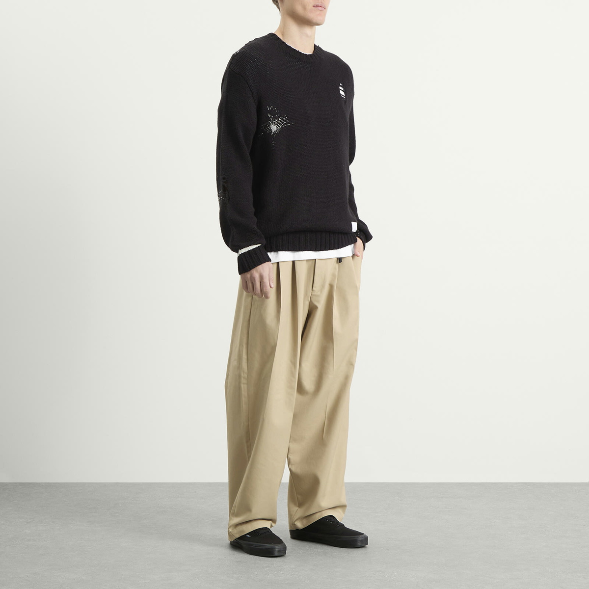 Neighborhood Men's Savage Crewneck Sweater in Black Neighborhood