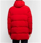 NN07 - Quilted Shell Hooded Down Jacket - Red
