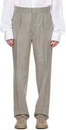 ZEGNA Gray Pleated Trousers