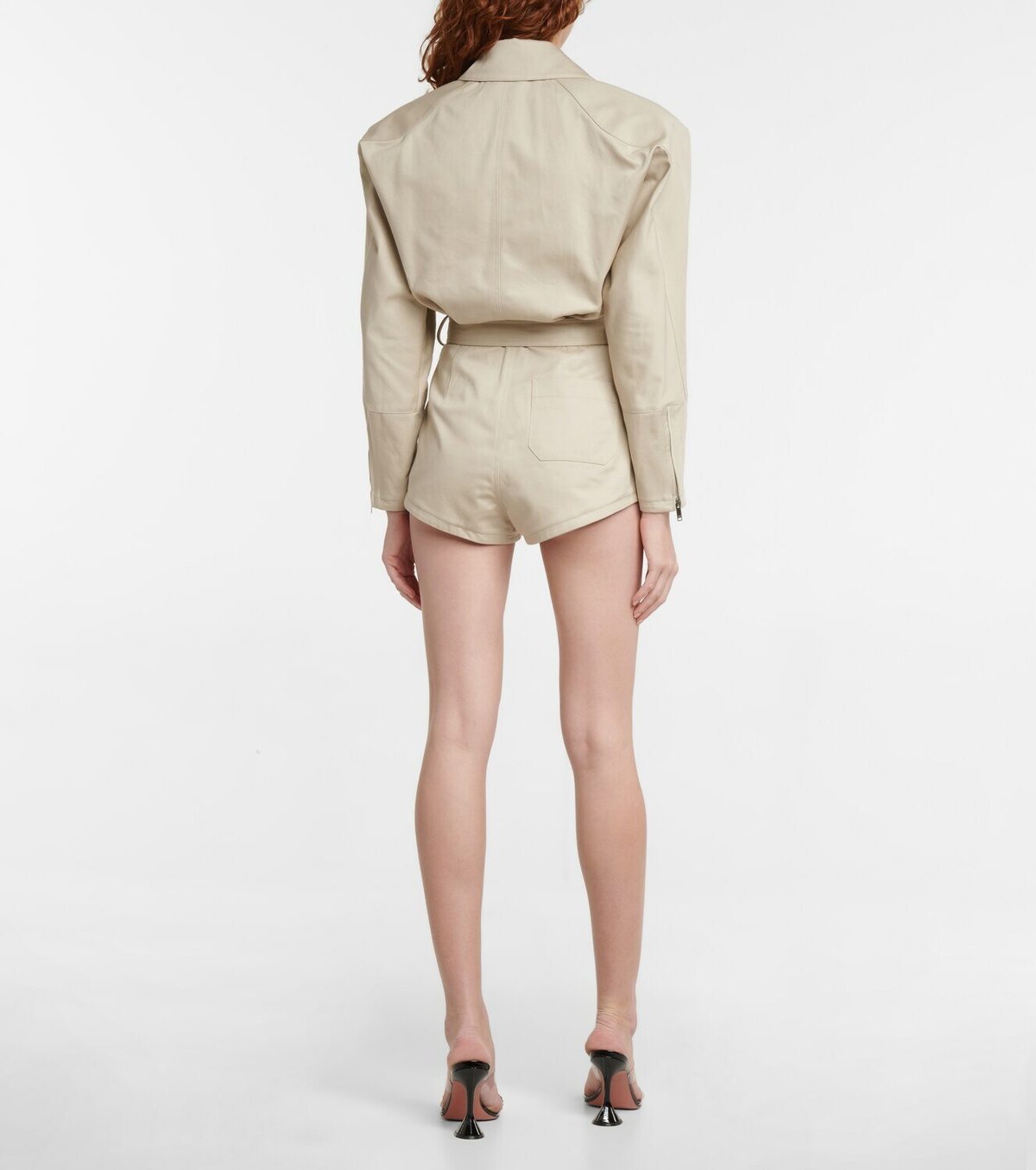 Alexandre Vauthier - Belted cotton jumpsuit