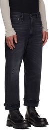 R13 Black Washed Boyfriend Jeans