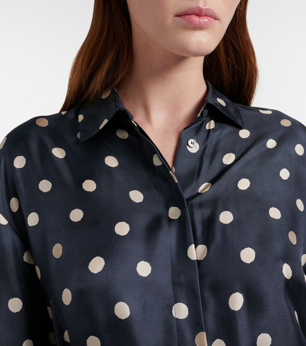 'S Max Mara Leva polka-dot silk twill shirt dress