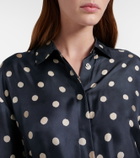 'S Max Mara Leva polka-dot silk twill shirt dress