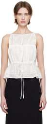 BEC + BRIDGE White Zalea Gathered Tank Top
