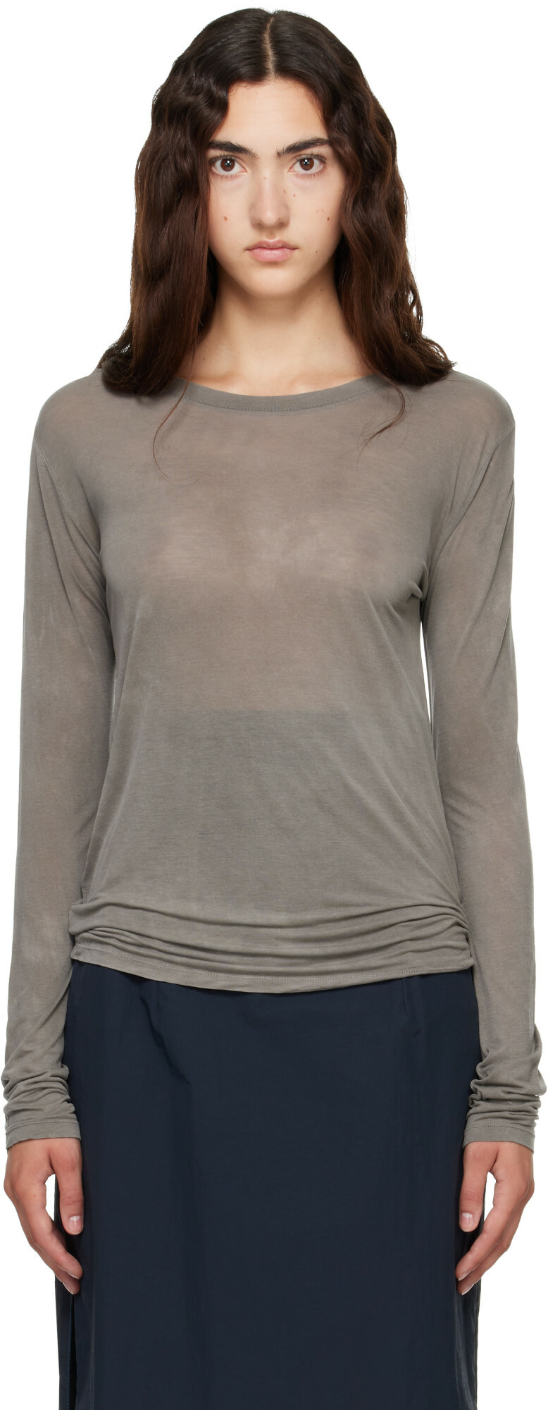 Baserange Gray Long Sleeve T-shirt