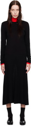 AURALEE Black Wool Amunzen Maxi Dress