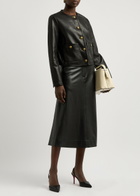 Veronica Beard Andrea Leather Jacket Black