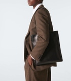 The Row Flat leather tote bag