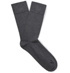 John Smedley - Eros Sea Island Cotton-Blend Socks - Gray