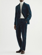 Oliver Spencer - Cotton-Velvet Drawstring Trousers - Blue