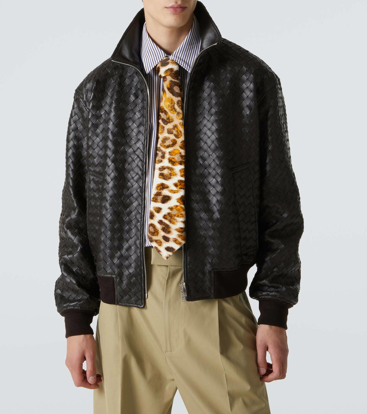 Bottega Veneta Leopard-print calf hair tie