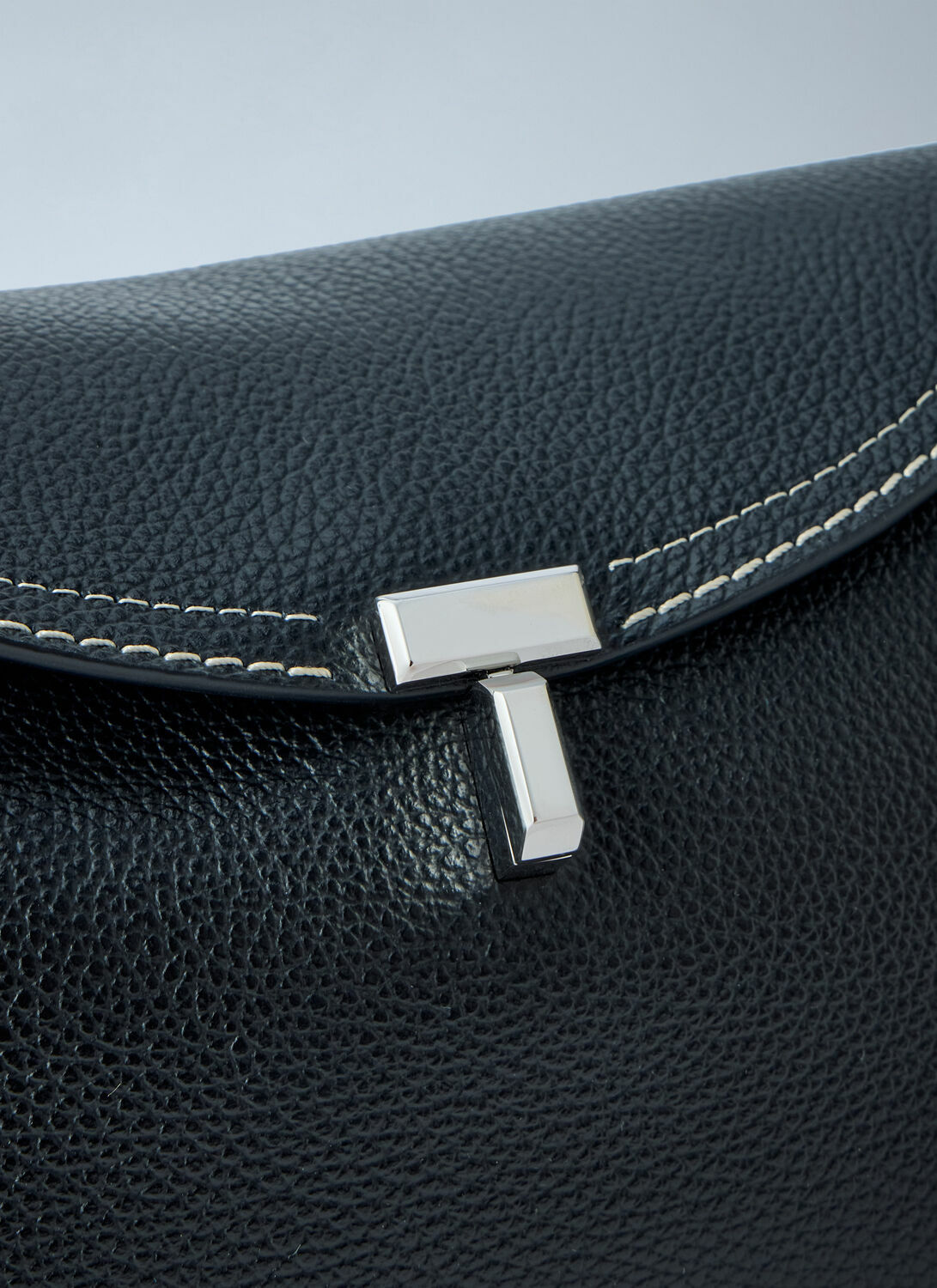 Toteme T-Lock Grained-Leather Shoulder Bag