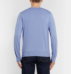 Canali - Slim-Fit Cotton Sweater - Men - Lilac