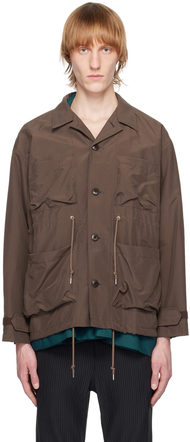 meanswhile Brown Peach Shirt