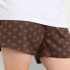 SKIMS Men's Sateen Sleep Boxers in Cocoa Heart Halfdrop