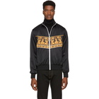 Versace Black Statues Zip-Up Jacket