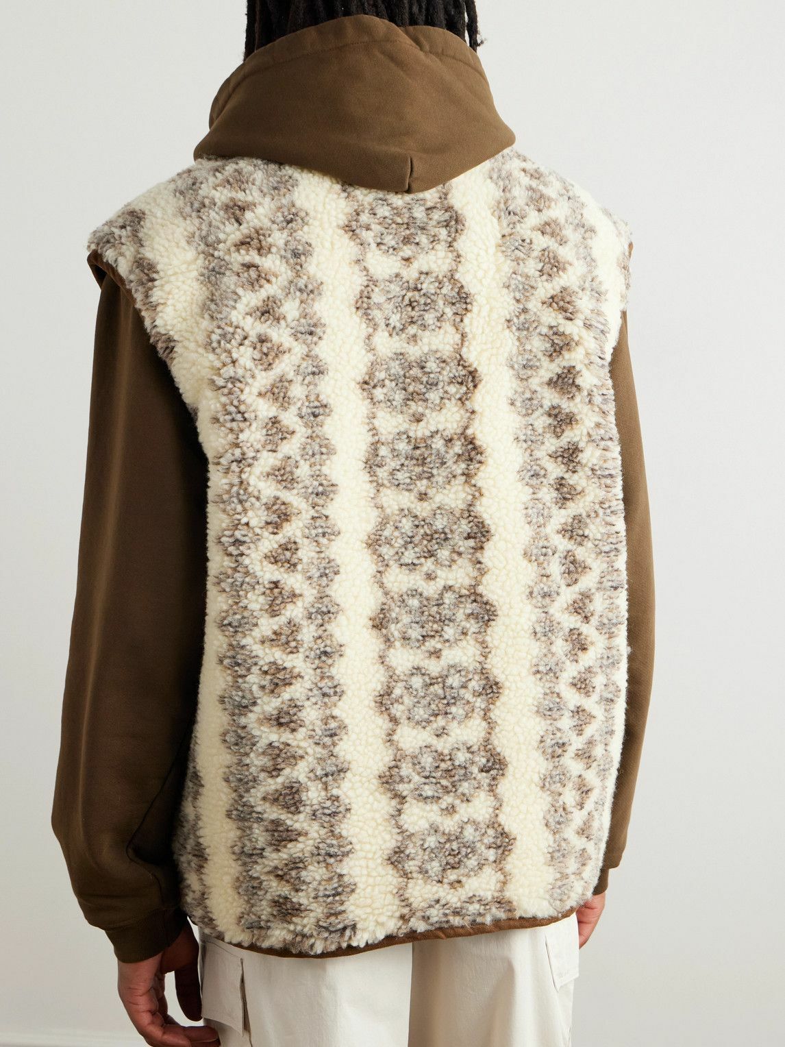 Marant - Printed Recycled-Fleece Gilet - Neutrals