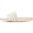 Burberry Beige Check Slides