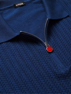 KITON - Slim-Fit Cotton Polo Shirt - Blue