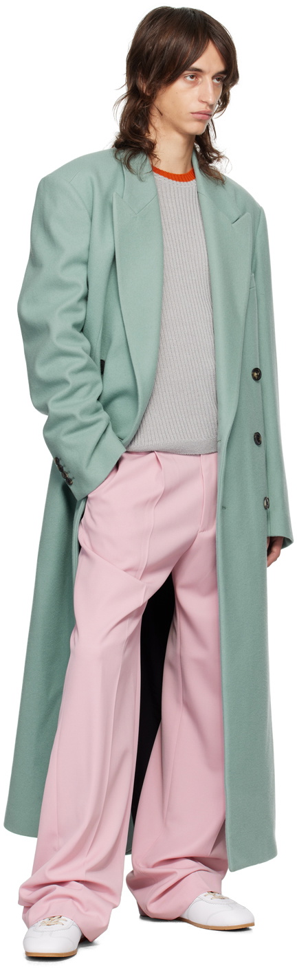 ジャケット・アウター 90s dries van noten doublebreasted coat Dries Van Noten Blue Double-Breasted Coat Dries Van Noten