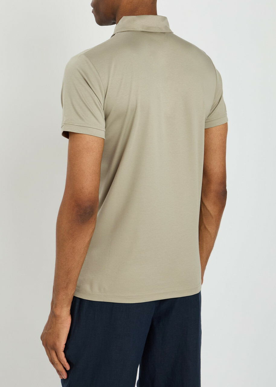 Raith Santi Mercerized Cotton Polo Shirt Sage