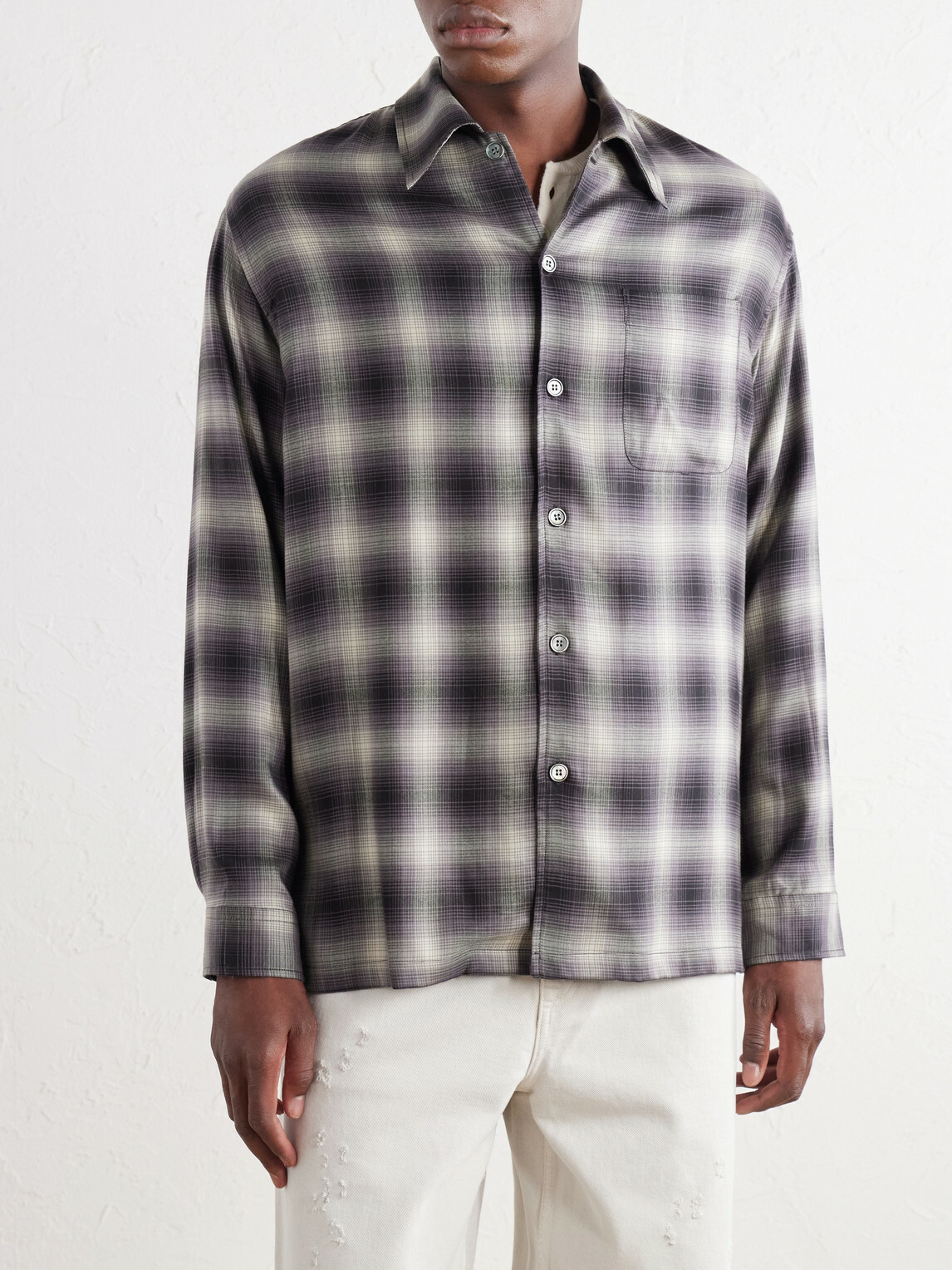Our Legacy - Every Checked Tencel® Twill Shirt - Black
