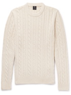 Hugo Boss - Recycled Cable-Knit Sweater - Neutrals