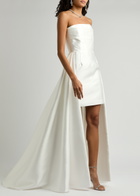 Solace London Trina Strapless Faille Gown Cream