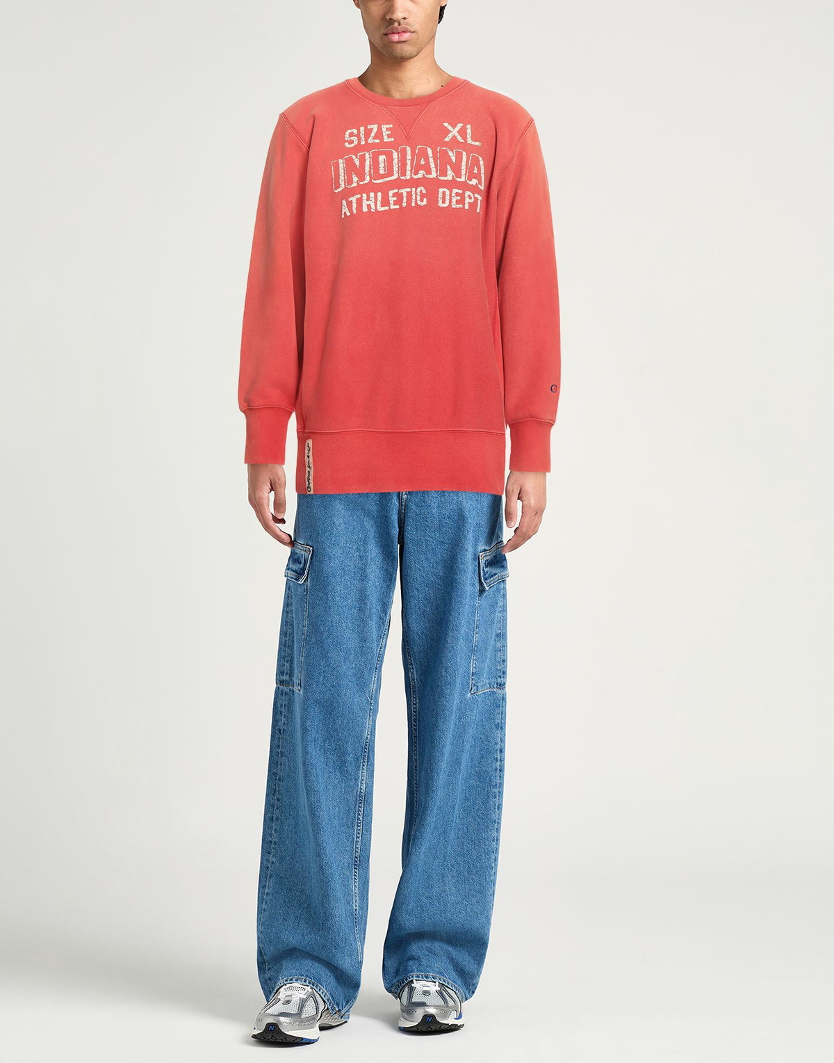 Champion Index + Archives Mens Sweatshirt in Tomato red
