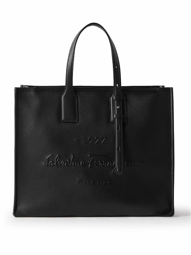 Photo: Salvatore Ferragamo - Logo-Embossed Leather Tote Bag